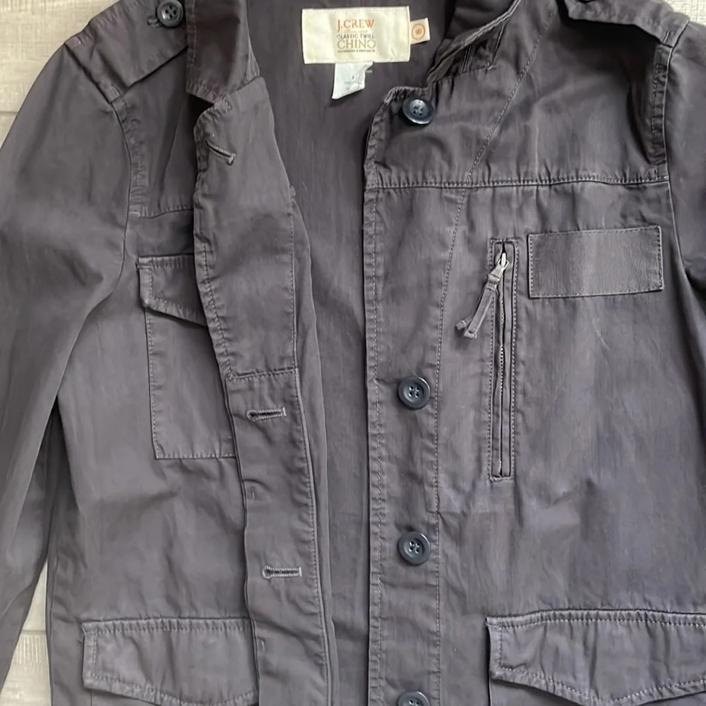 J.Crew women’s Vintage classic twill Chino jacket Blue 100% Cotton‎ Pockets
